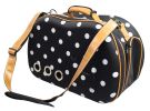 Fashion Dotted Venta-Shell Perforated Collapsible Military Grade Designer Pet Carrier - B55PDMD