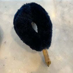 Shearling Fur Grip - Navy Blue