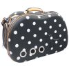 Fashion Dotted Venta-Shell Perforated Collapsible Military Grade Designer Pet Carrier - B55PDMD